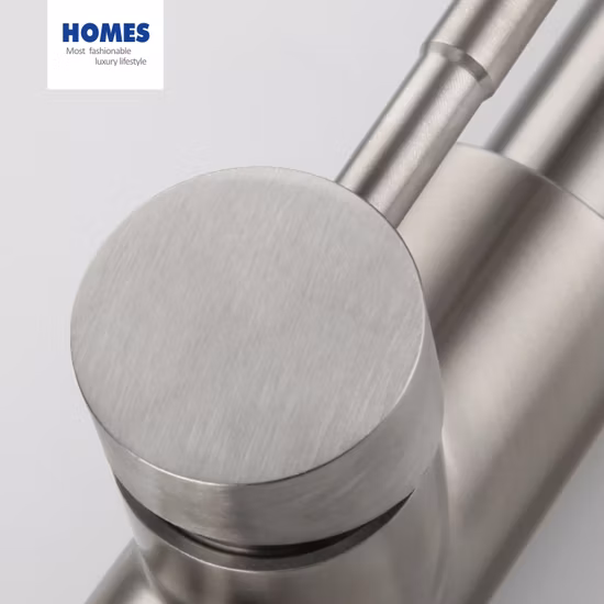 Kitchen Sink Faucet with Pull-Down Spray Stainless Steel Brushed Nickel Kitchen Faucet