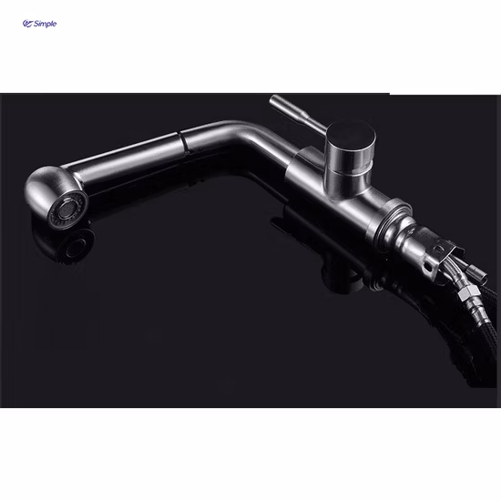 Sairi Double Holes 304 Stainless Steel Single Handle Hot and Cold Water Mixer Tap Wall Mounted Kitchen Faucet