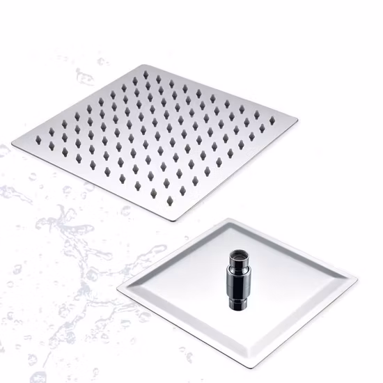 Bathroom Accessories Swivel Joint Square Rainfall Overhead Shower Head Ionic Filtration High Pressure Saving Water Handheld Shower Autumn and Winter Shower Head