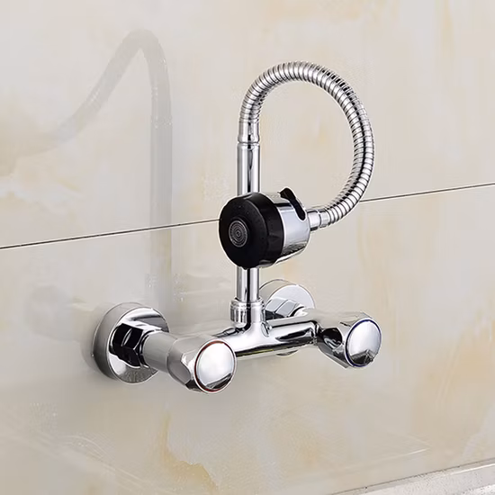Hot Sale Brass Wall Mounted Kitchen Faucet Mixer in Sanitary Ware
