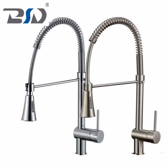 Brushed Nickel Finished Swivel Single Handle Kitchen Basin Sink Faucet