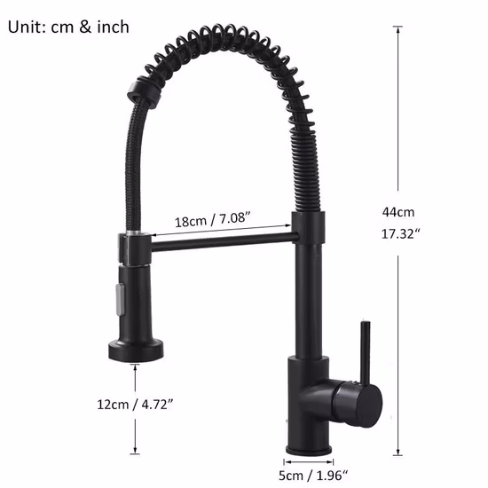 Watermark Wels Sanitary Ware Factory Sink Kitchen Water Tap Matte Black Kitchen Tap All Brass Faucet