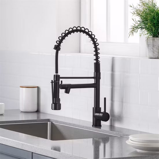 304 Stinless Steel Sinks Mixer Water Faucet Tap Manufacturer Single Handle Lever Pre-Rinse Spring Pull out Kitchen Sink Faucet Taps with Pull-Down Sprayer