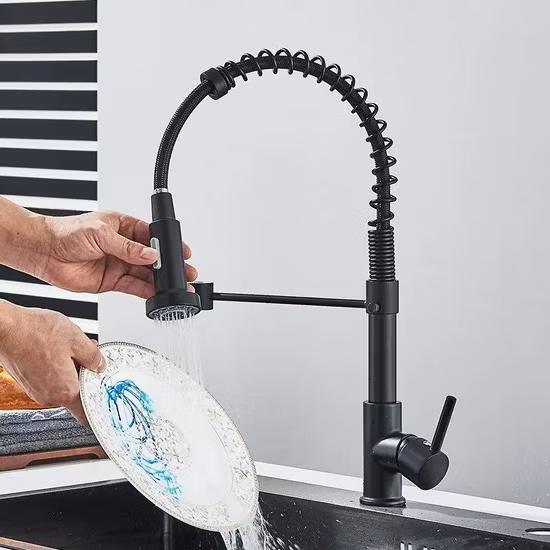 Watermark Wels Sanitary Ware Factory Sink Kitchen Water Tap Matte Black Kitchen Tap All Brass Faucet
