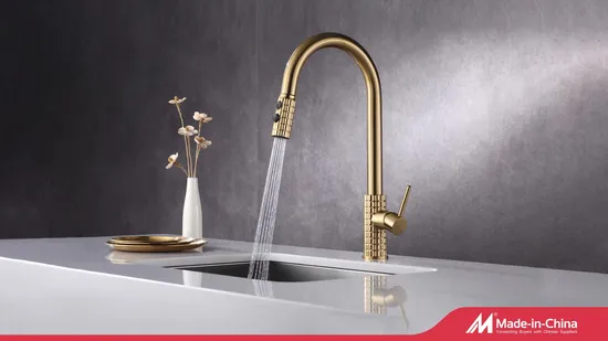 Luxury Matte Black Kitchen Sink Faucet with Pull Down Sprayer