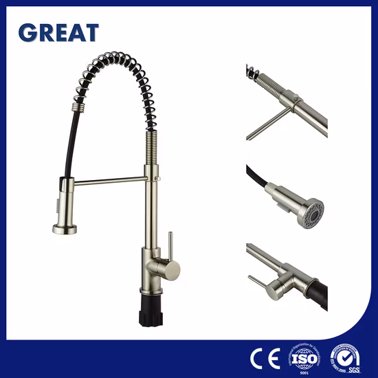 Great OEM Custom China Kitchen Sink Faucet High Quality Single Handle Brass Kitchen Faucet Wholesale Gl1391n40 35mm Nickel Spring Kitchen Faucet Manufacturers