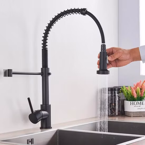 Watermark Wels Sanitary Ware Factory Sink Kitchen Water Tap Matte Black Kitchen Tap All Brass Faucet
